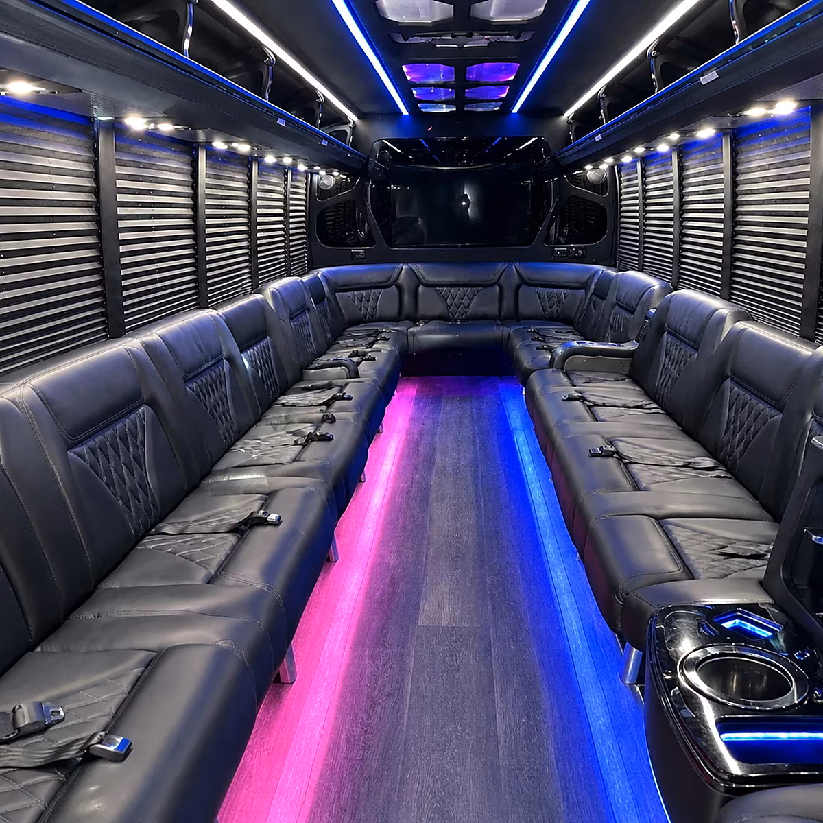 madera party bus rental interior