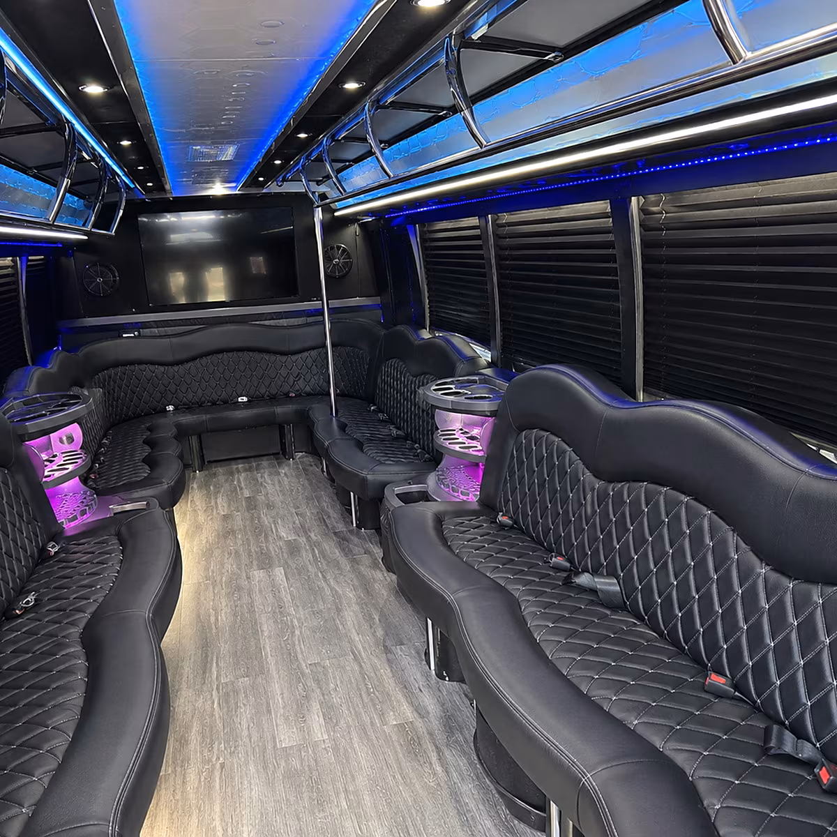 madera party bus rentals inside